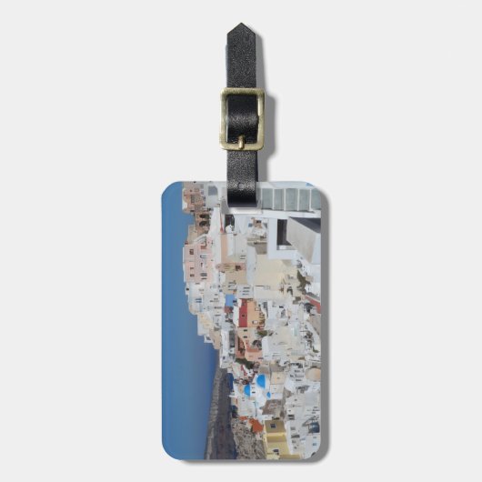Santorini, Griekenland Bagagelabel (Voorkant verticaal)