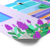 Santorini Griekenland Beroemde Reisplaats Illustra Poster (Hoek)