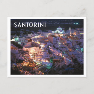 Santorini Griekenland bij nacht Foto Briefkaart