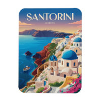 Santorini Griekenland Blauwe Koepel Reizen Kunst V