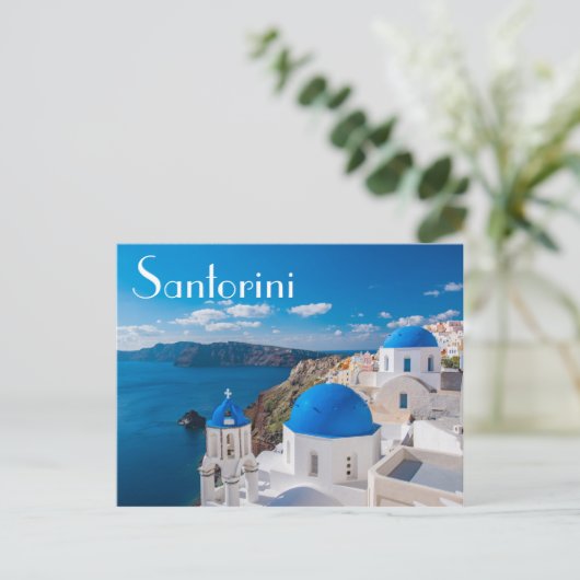Santorini Griekenland Briefkaart (Staand voorkant)