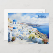 Santorini Griekenland Briefkaart (Voorkant / Achterkant)