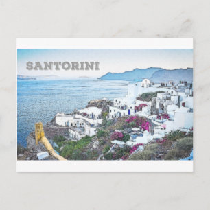 Santorini, Griekenland Briefkaart