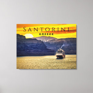 Santorini, Griekenland Canvas Afdruk
