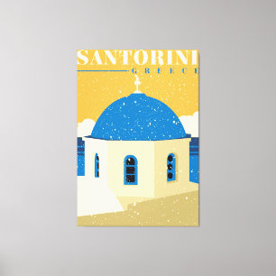 Santorini Griekenland Canvas Afdruk