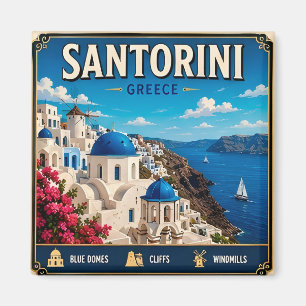 🏝️ Santorini Griekenland Eiland Reis Aandenken Ca Magneet