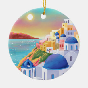 Santorini Griekenland Europa Kunst Bestemming Reiz Keramisch Ornament
