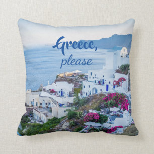 Santorini/Griekenland Gelieve / Gepersonaliseerd Kussen