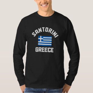 Santorini Griekenland: Griekse vlag Pride Vacation T-shirt