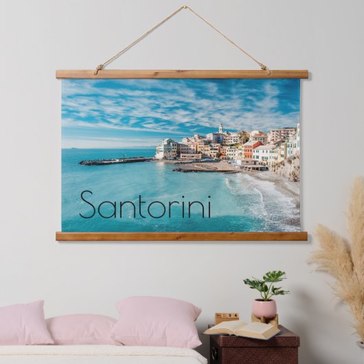 Santorini Griekenland Hangend Wandkleed (Slaapkamer)