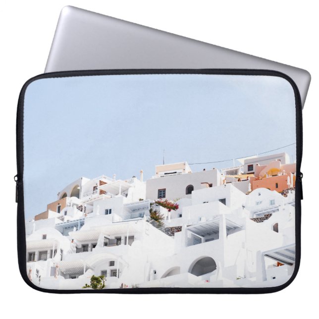 Santorini, griekenland laptop sleeve (Voorkant)