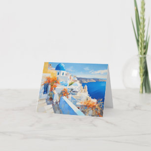 Santorini Griekenland Mediterraan bedankkaart