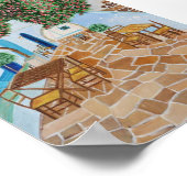 Santorini Griekenland Poster (Hoek)