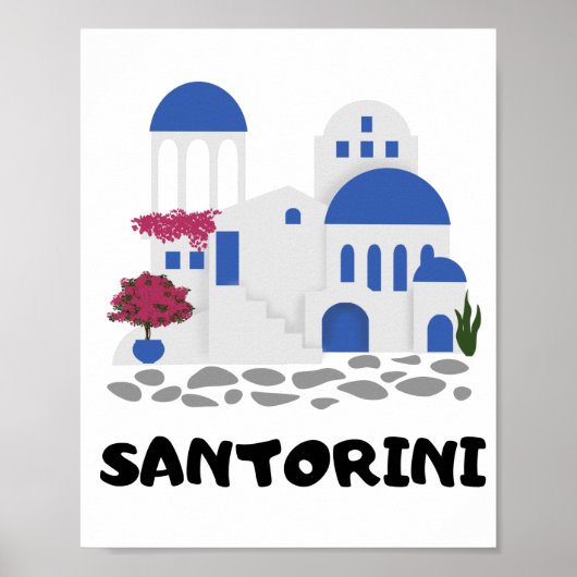 Santorini Griekenland  Poster (Voorkant)