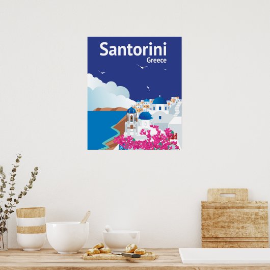 Santorini Griekenland Poster (Keuken)