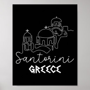 Santorini Griekenland Reisbestemming Zomer Familie Poster