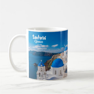 Santorini Griekenland Schilderachtige Koffiemok Ca