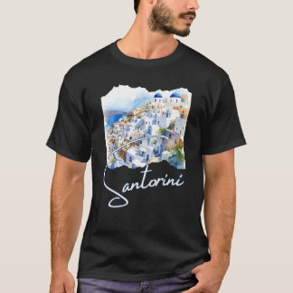 Santorini Griekenland Schilderij Santorini T-shirt