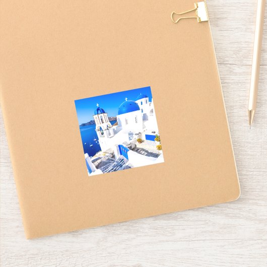 Santorini Griekenland Sticker (Notitieboek)