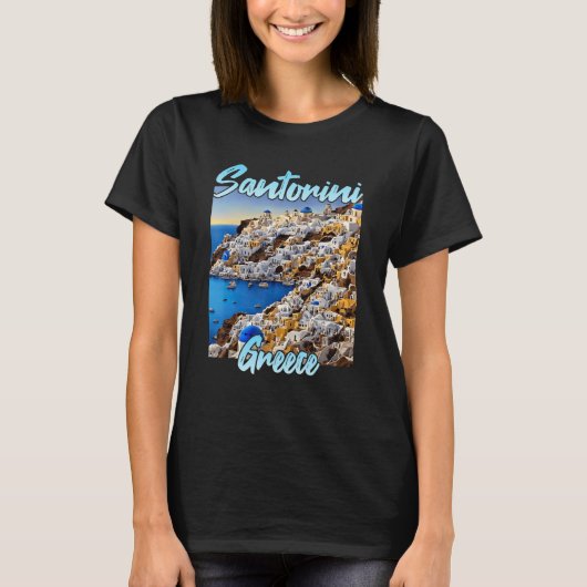 Santorini Griekenland T-shirt (Voorkant)