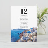 Santorini Griekenland Tafelnummer Stoelenkaart (Staand voorkant)