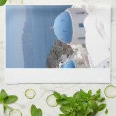 Santorini Griekenland Theedoek (Gevouwen)