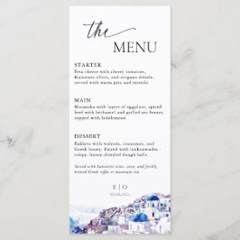 Santorini Griekenland Trouwbestemming Zomer Menu