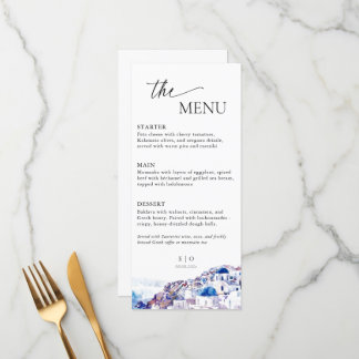 Santorini Griekenland Trouwbestemming Zomer Menu