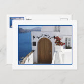 SANTORINI, GRIEKENLAND/TYPISCHE WITTE ARCHITECTUUR BRIEFKAART (Voorkant / Achterkant)