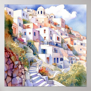 Santorini Griekenland Wall Art Square Poster
