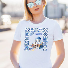 Santorini Griekenland Zomervakantie T-shirt