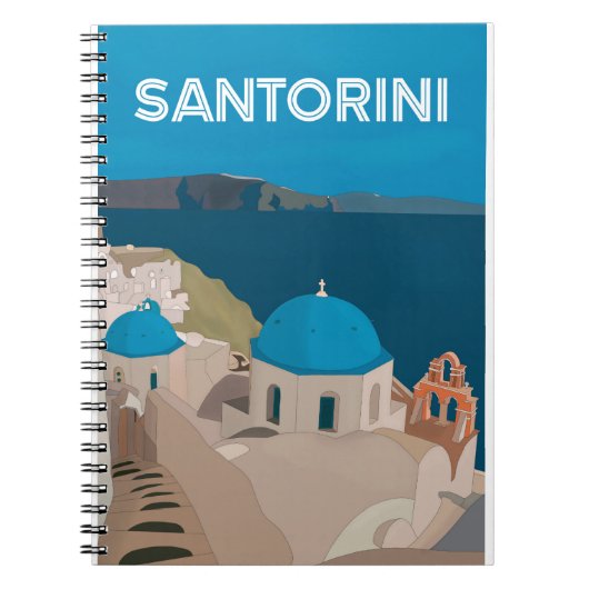 Santorini Griekse eilanden Notitieboek (Voorkant)