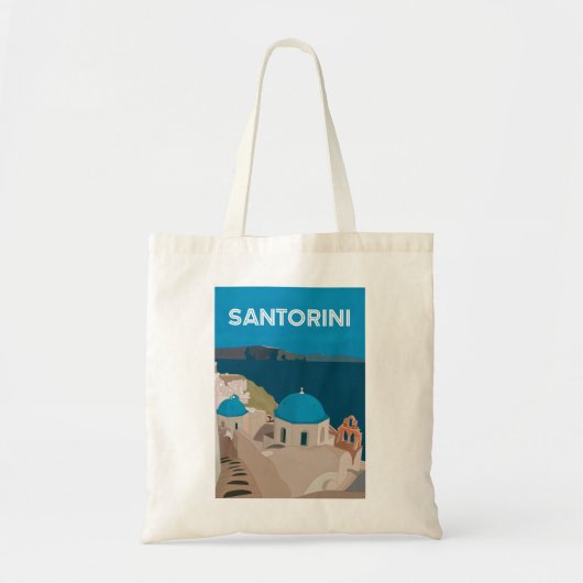 Santorini Griekse eilanden Tote Bag (Voorkant)