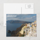 Santorini in de middag van de zon briefkaart (Voorkant / Achterkant)