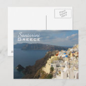 Santorini in de middag van de zon briefkaart (Voorkant / Achterkant)