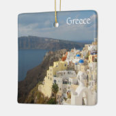Santorini in de middag van de zon keramisch ornament (Links)