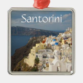 Santorini in de middag van de zon metalen ornament