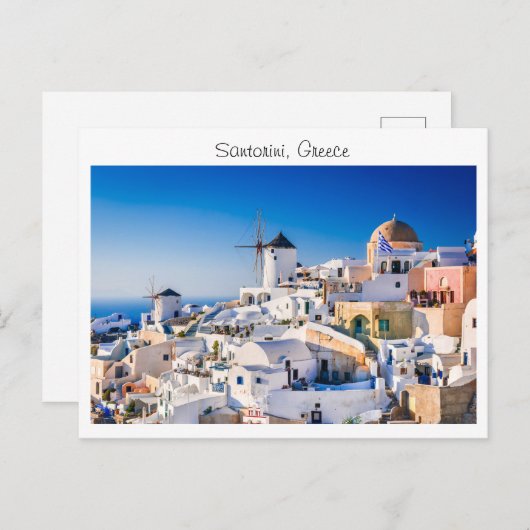 Santorini in Griekenland Briefkaart (Voorkant / Achterkant)