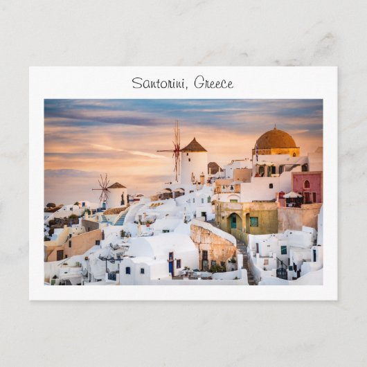 Santorini in Griekenland Briefkaart (Voorkant)