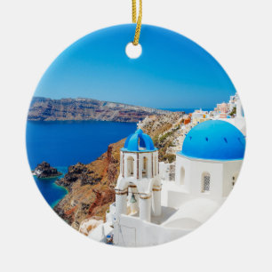 Santorini Island - Caldera, Griekenland Keramisch Ornament