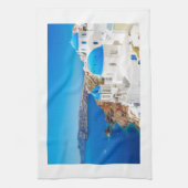 Santorini Island - Caldera, Griekenland Theedoek (Verticaal)