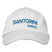 Santorini Island Grèce Bleu & Blanc Casquette (Devant)