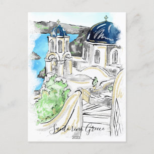 Santorini Island Griekenland Summer Memories Brief Feestdagenkaart