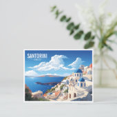 Santorini Island in Griekenland Reizen Briefkaart (Staand voorkant)