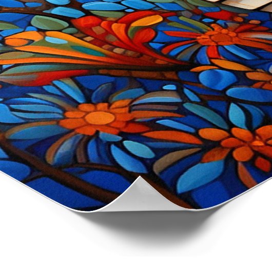 Santorini Island Schilderij | Griekenland Reizen | Poster (Hoek)