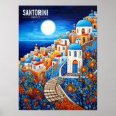 Santorini Island Schilderij | Griekenland Reizen | Poster (Voorkant)