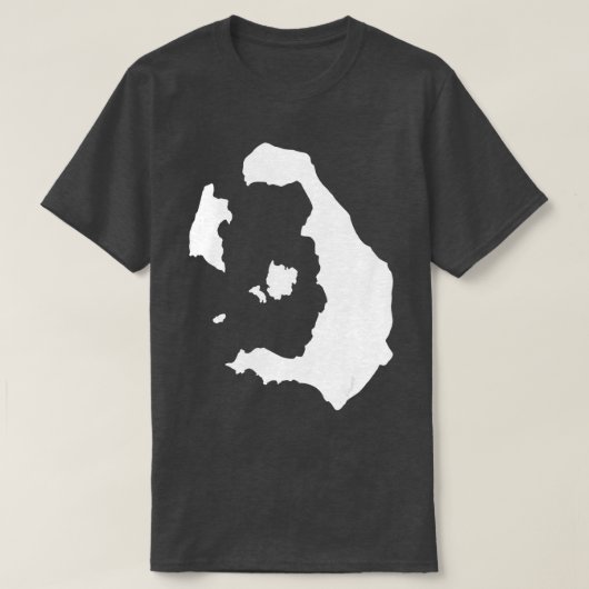 Santorini-kaart T-shirt (Design voorkant)