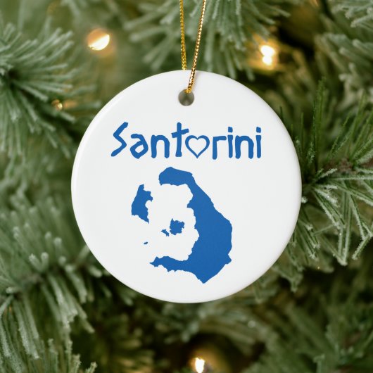 Santorini Keramisch Ornament (Boom)