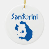 Santorini Keramisch Ornament (Voorkant)