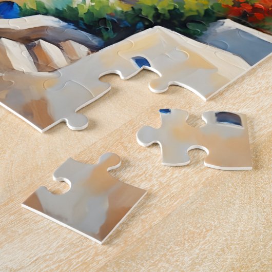 Santorini landschap legpuzzel (Zijkant)